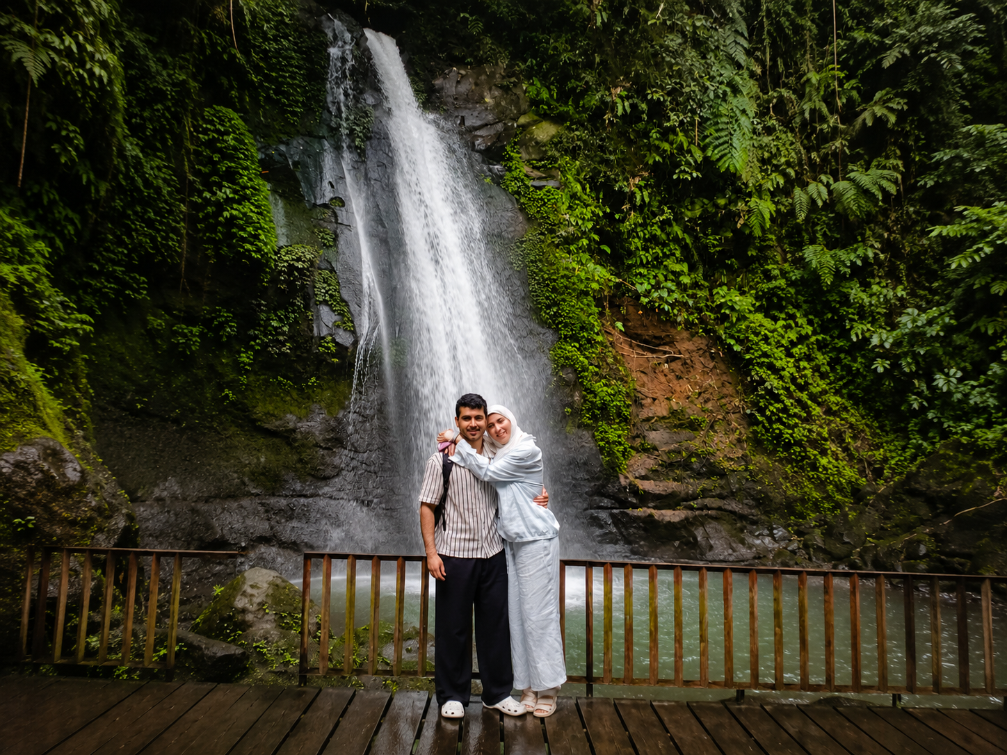 Guests at Ulu Petanu Waterfall