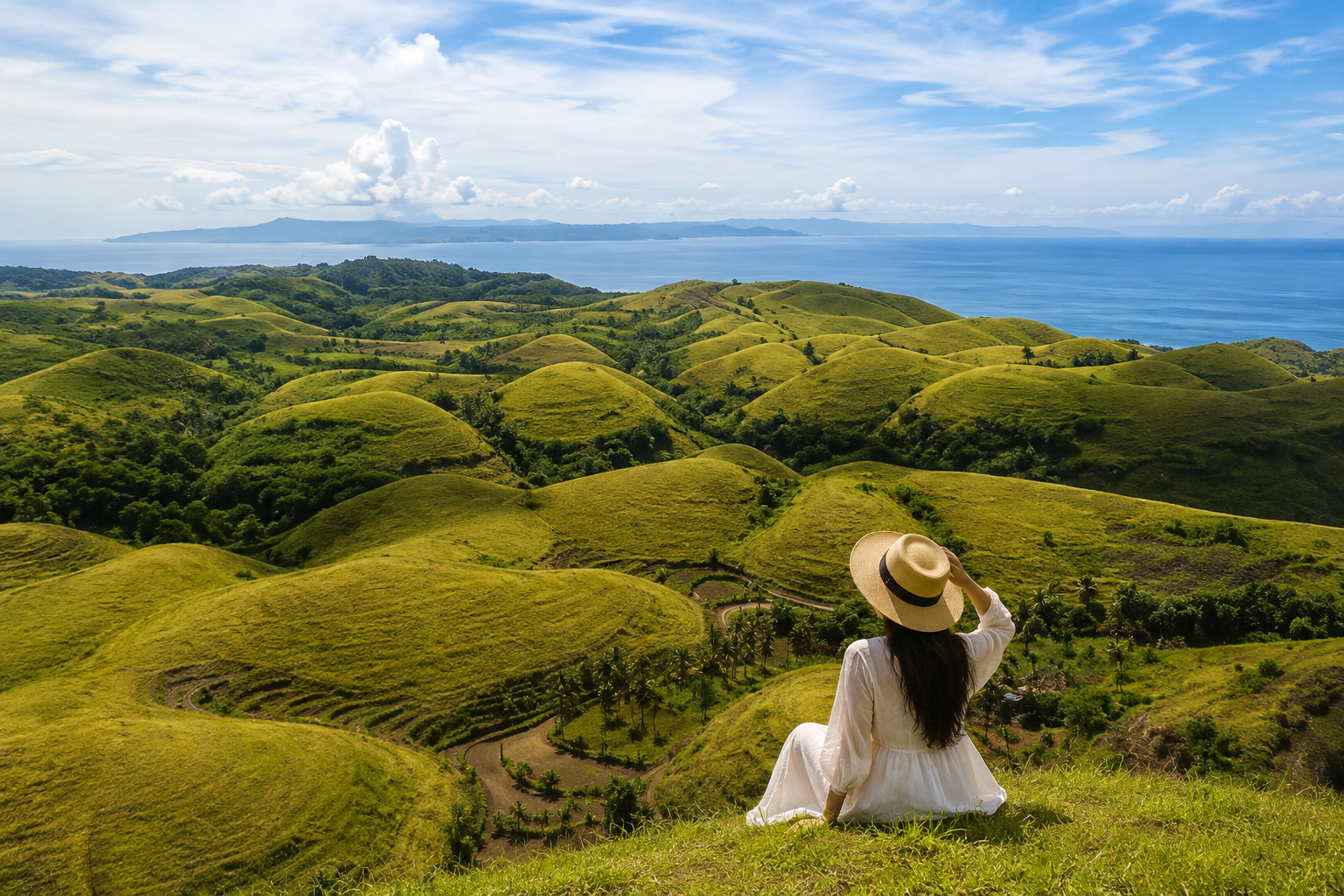 Teletubbies Hill green hills on the East Nusa Penida tour