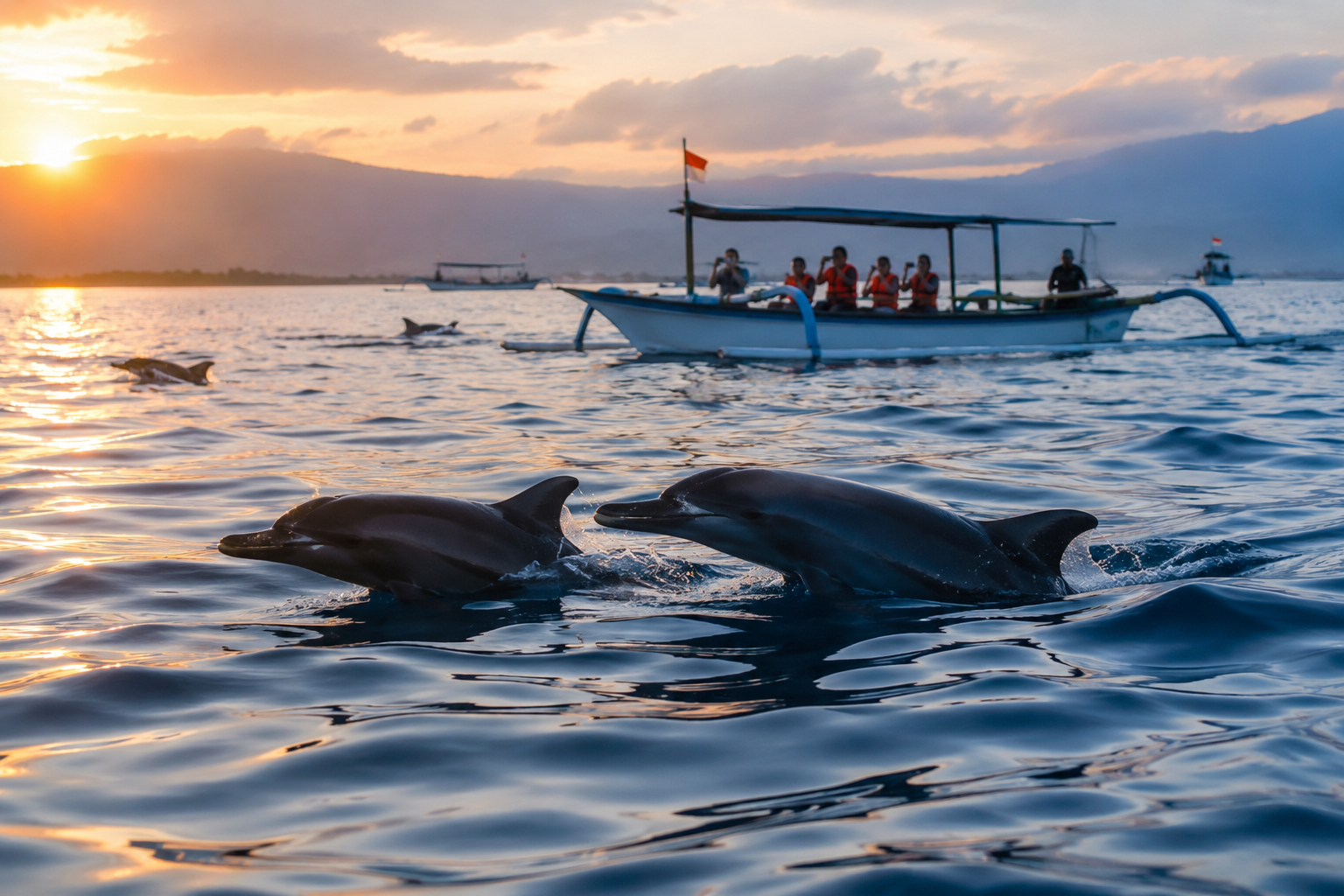 North Bali Highlights Tour Lovina Dolphin Watching