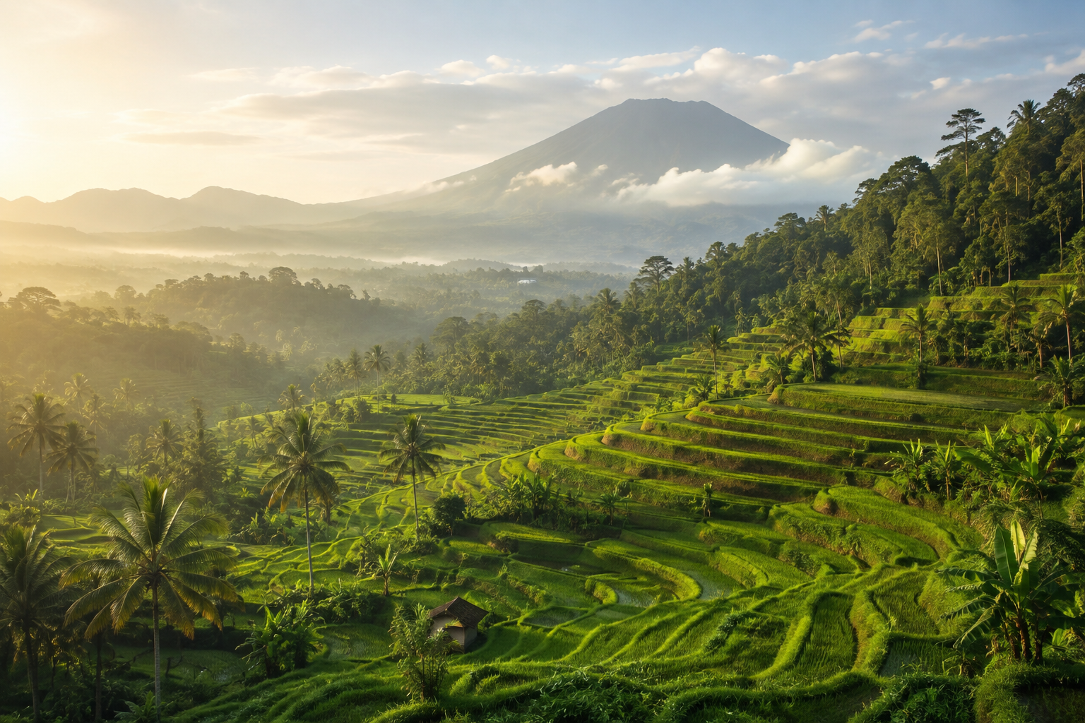 Sidemen Rice Terrace East Bali Scenic Landscape