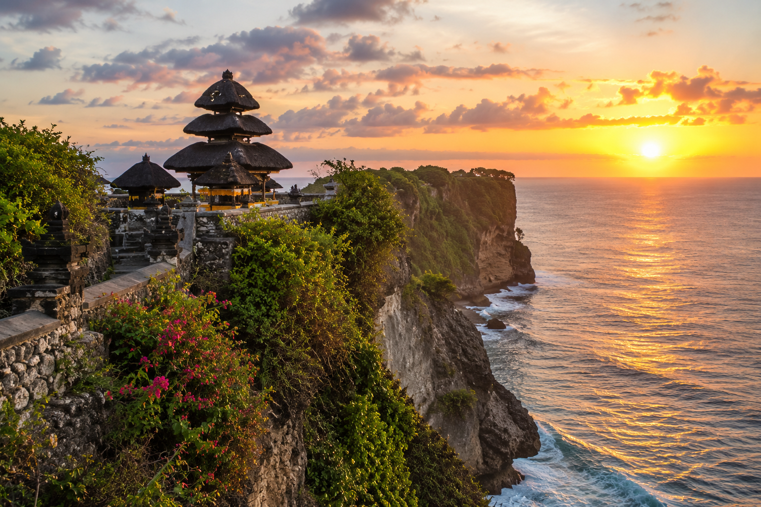 Best Bali Tours & Private Experiences Uluwatu Temple on the cliffs of Bali